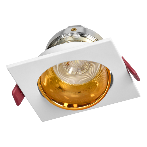 FONDI SC decorative frame for spotlight, MR16/GU10 max. 50W, square, fixed, aluminium, white-gold